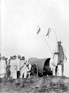 During the march through the fields of a Noakhali Village, December 1946